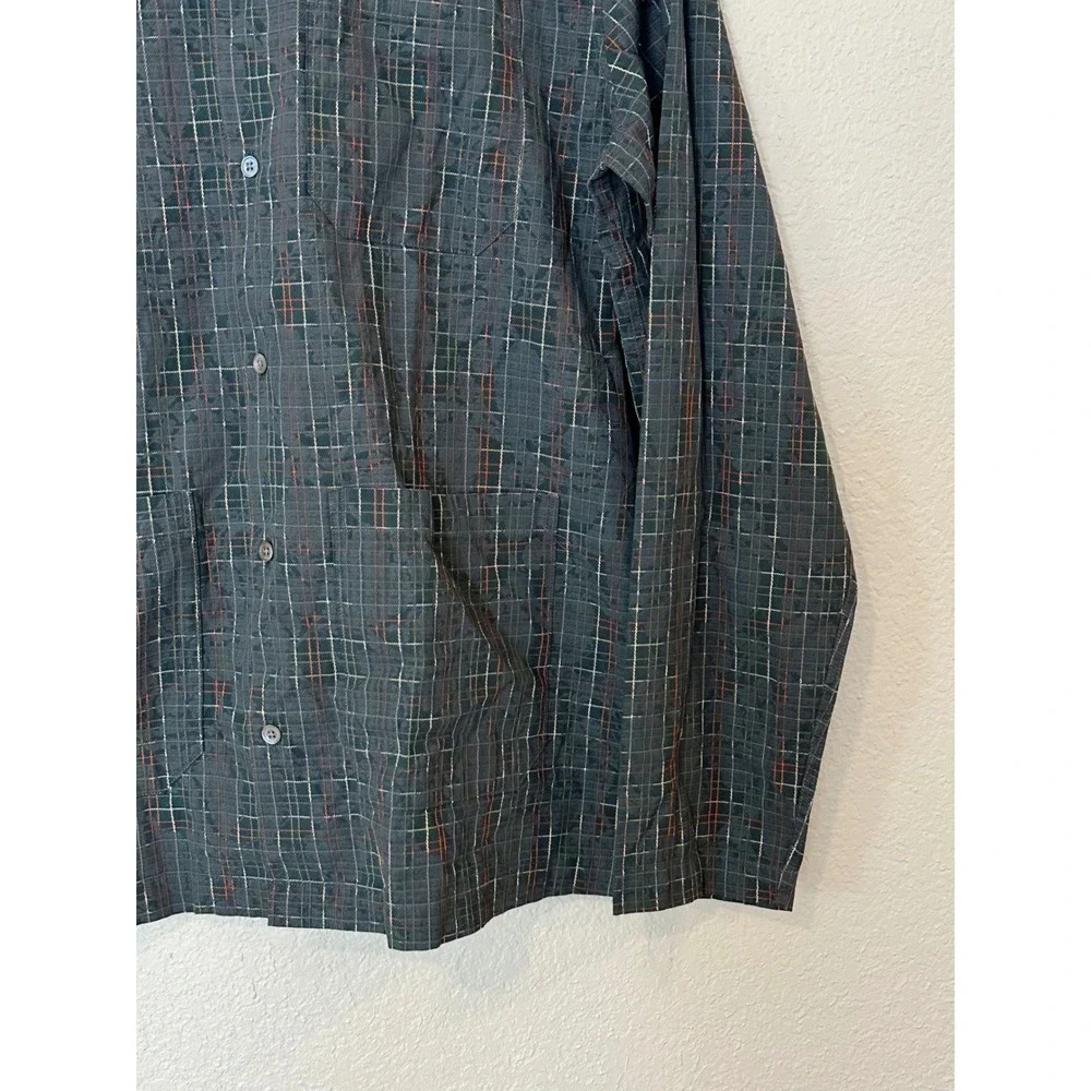 Wood‎ Wood David Swirl Grid Cotton Button-Up Shirt Mens